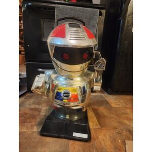 Vintage Rare 1980s Silver Scooter 2000 Emiglio Battery Powered Toy Robot 26"